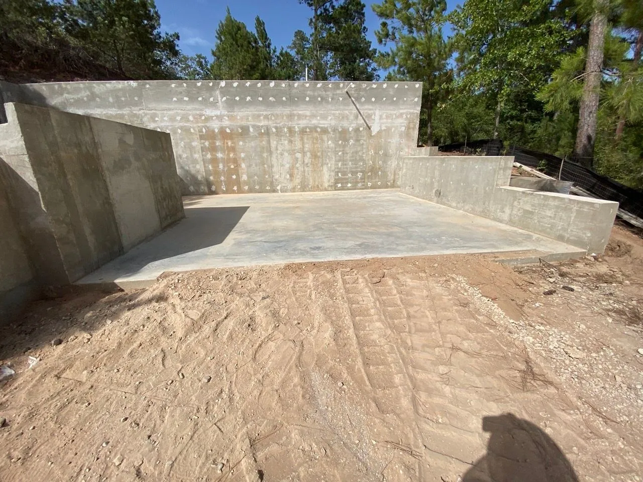 CTF Concrete retaining wall construction project